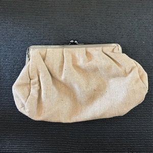 Vintage Burlap Clutch